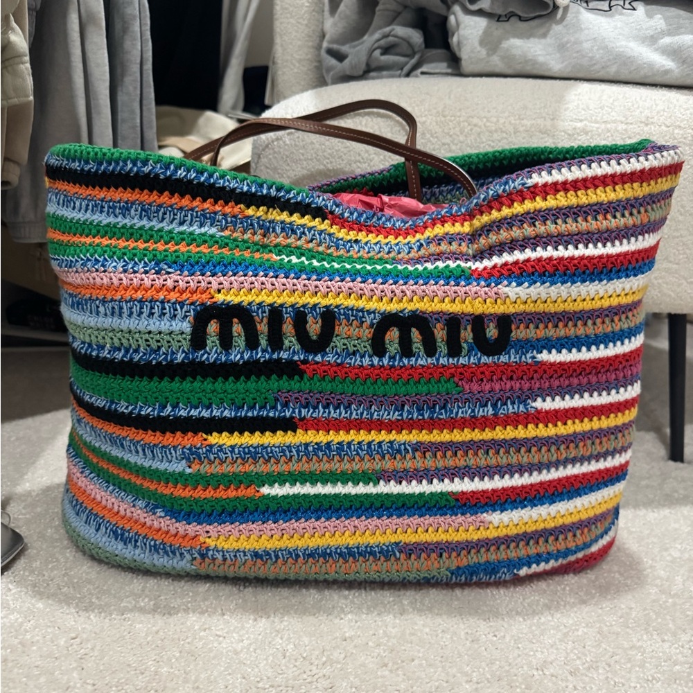 Miu Miu Large Crochet Tote Bag - Picture 16 of 16